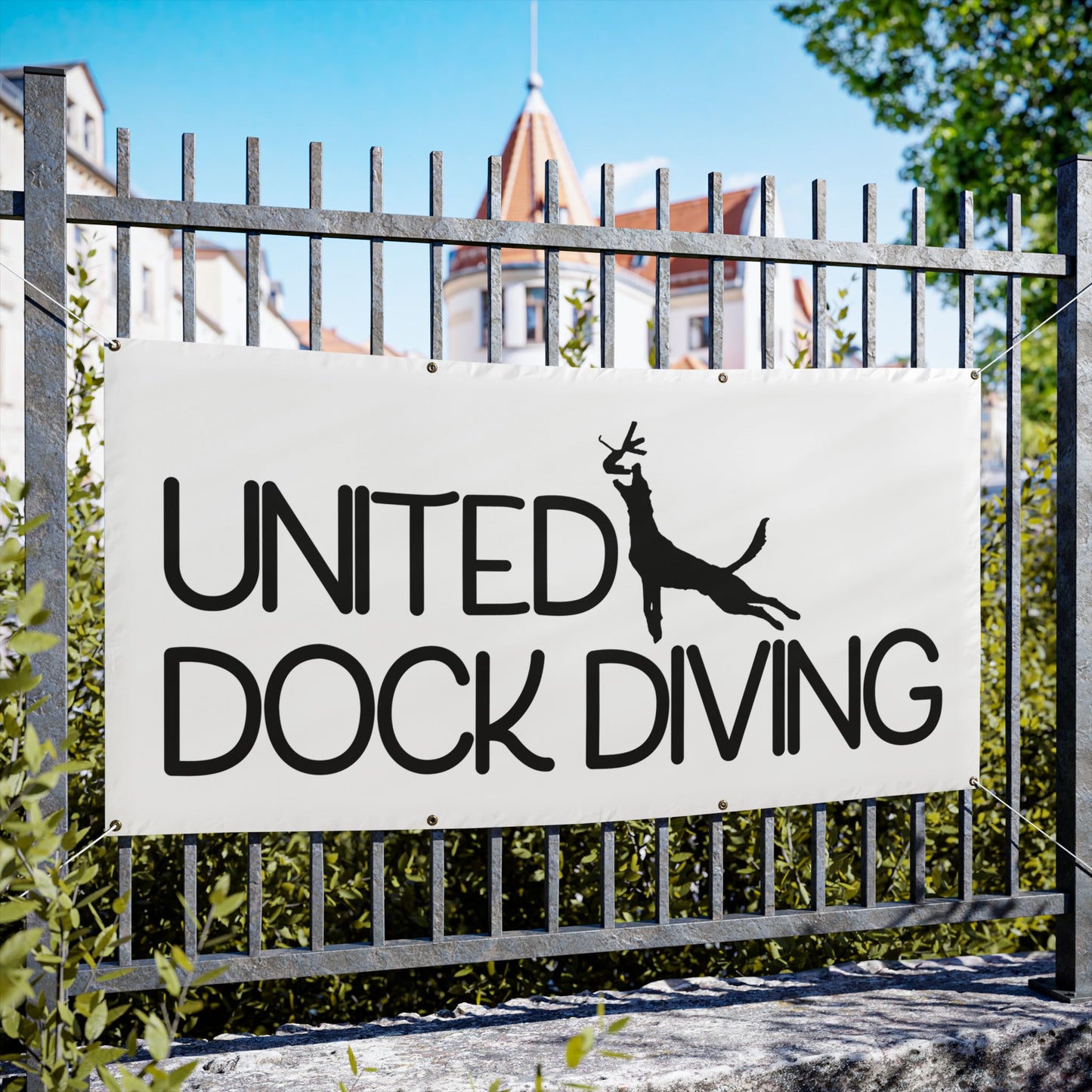 Custom Vinyl Banners for Dock Diving Events - United Dock Diving Design
