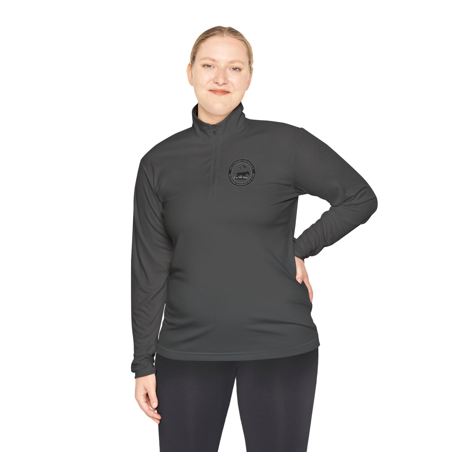 SMIHRC Front Printed Left Chest Unisex Quarter-Zip Pullover