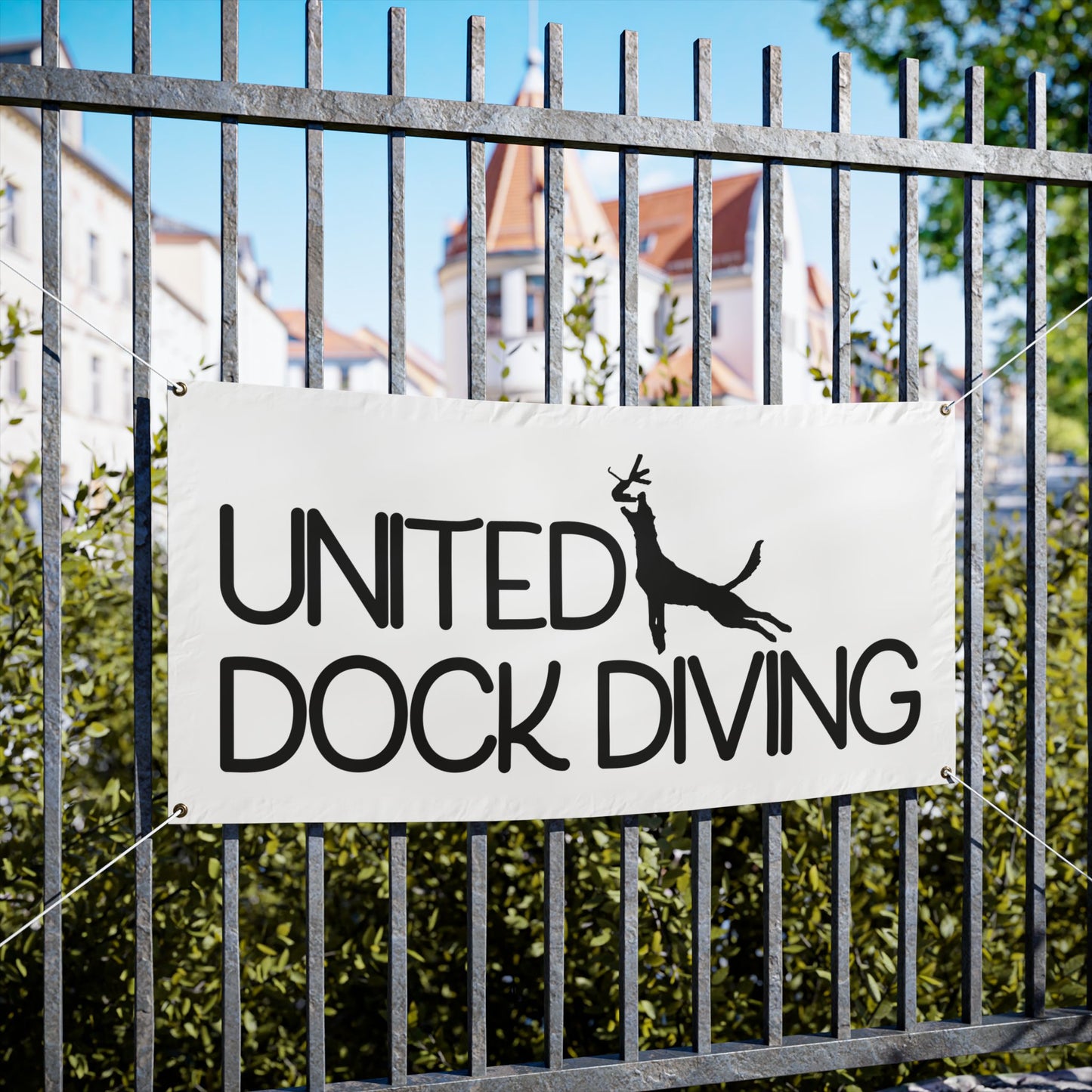 Custom Vinyl Banners for Dock Diving Events - United Dock Diving Design