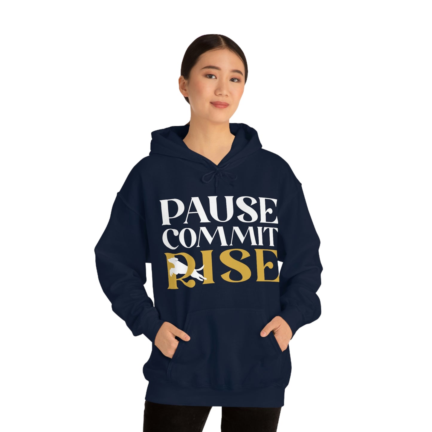 Pause Commit Rise Official Advanced Performance Canine Unisex Heavy Blend™ Hooded Sweatshirt