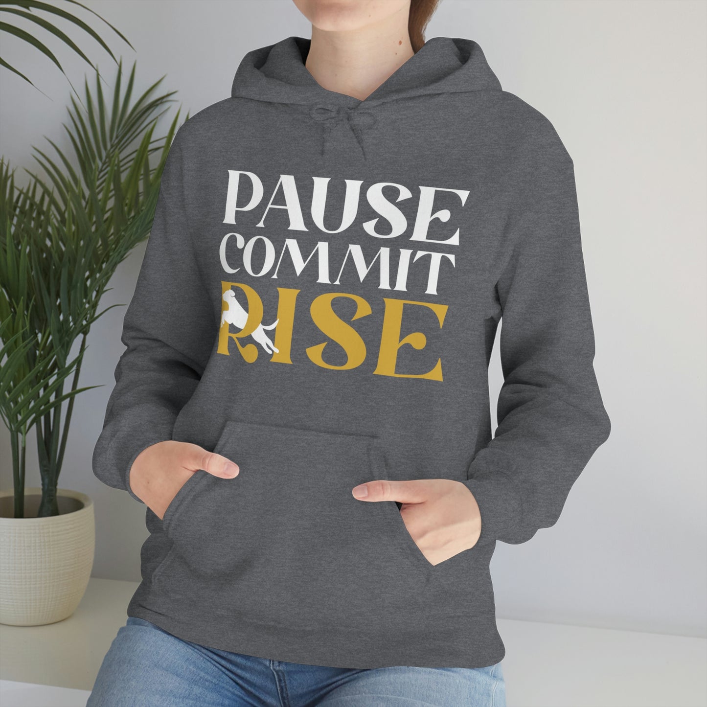 Pause Commit Rise Official Advanced Performance Canine Unisex Heavy Blend™ Hooded Sweatshirt