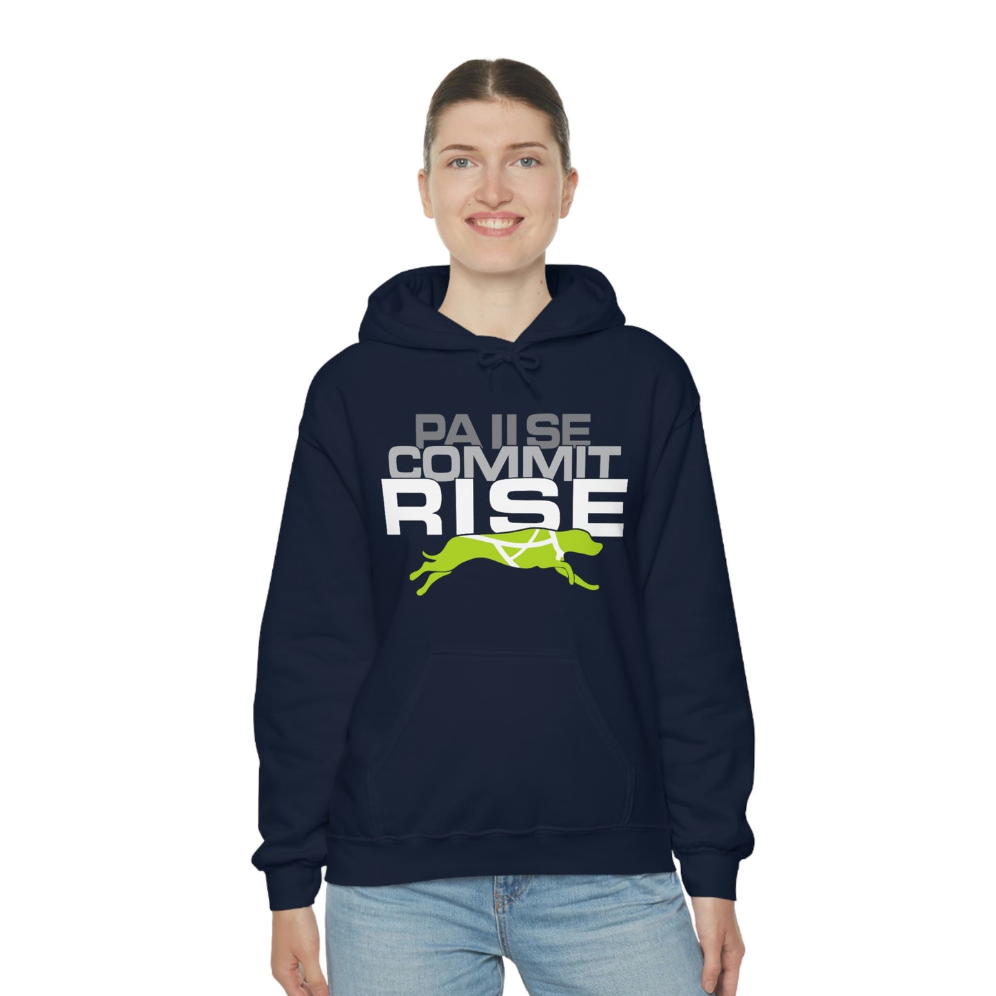 Pause Commit Rise Official Advanced Performance Canine Unisex Heavy Blend™ Hooded Sweatshirt