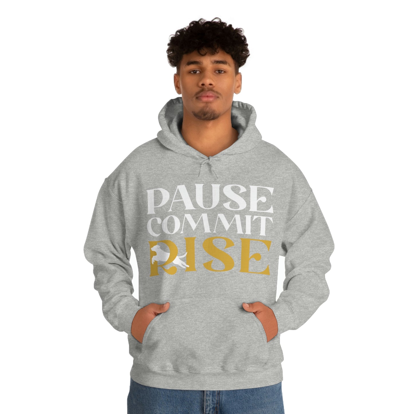 Pause Commit Rise Official Advanced Performance Canine Unisex Heavy Blend™ Hooded Sweatshirt