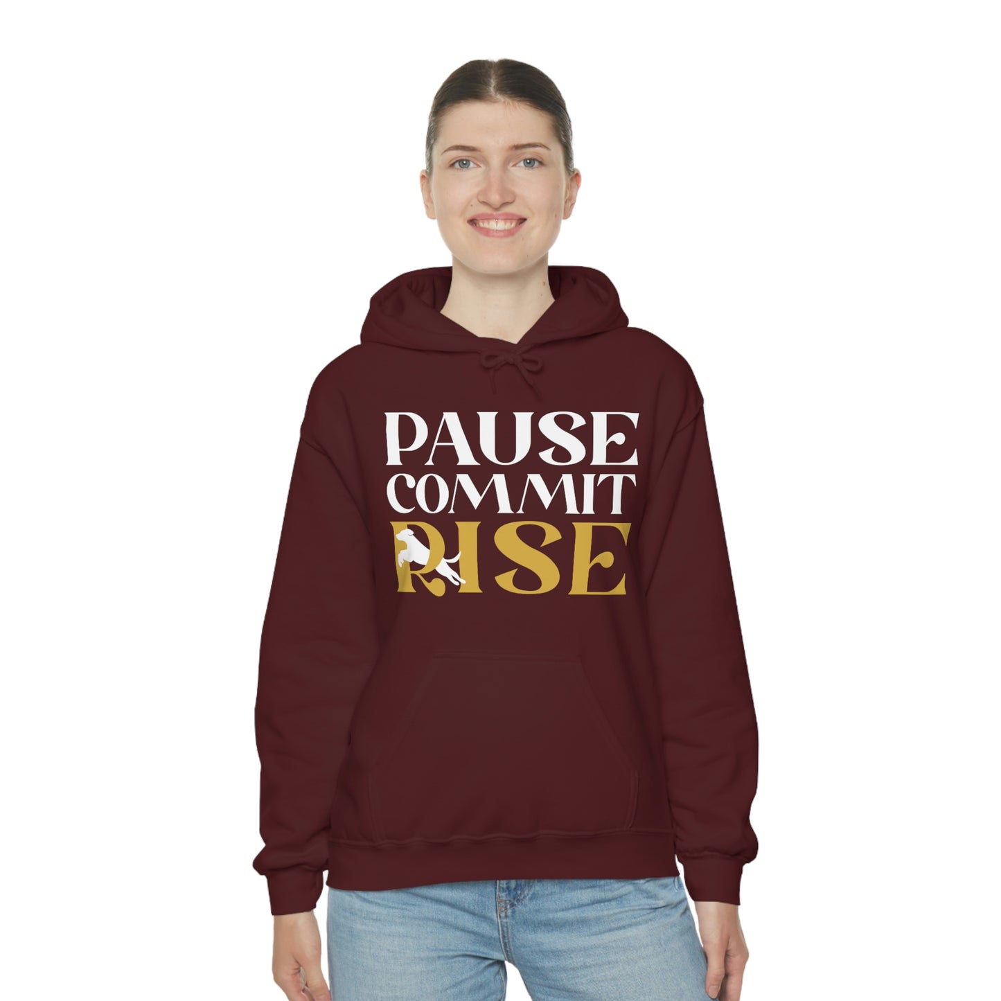 Pause Commit Rise Official Advanced Performance Canine Unisex Heavy Blend™ Hooded Sweatshirt