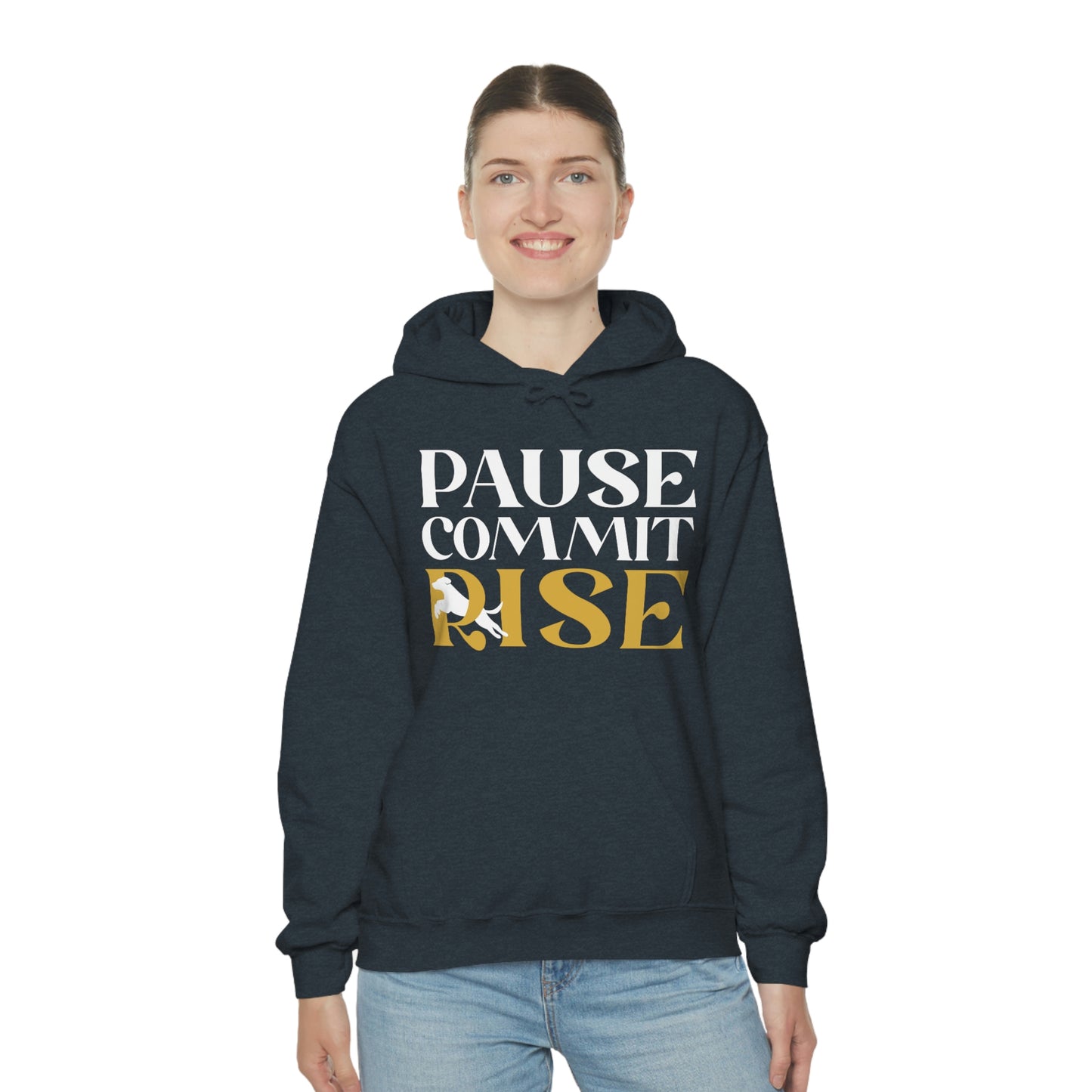 Pause Commit Rise Official Advanced Performance Canine Unisex Heavy Blend™ Hooded Sweatshirt