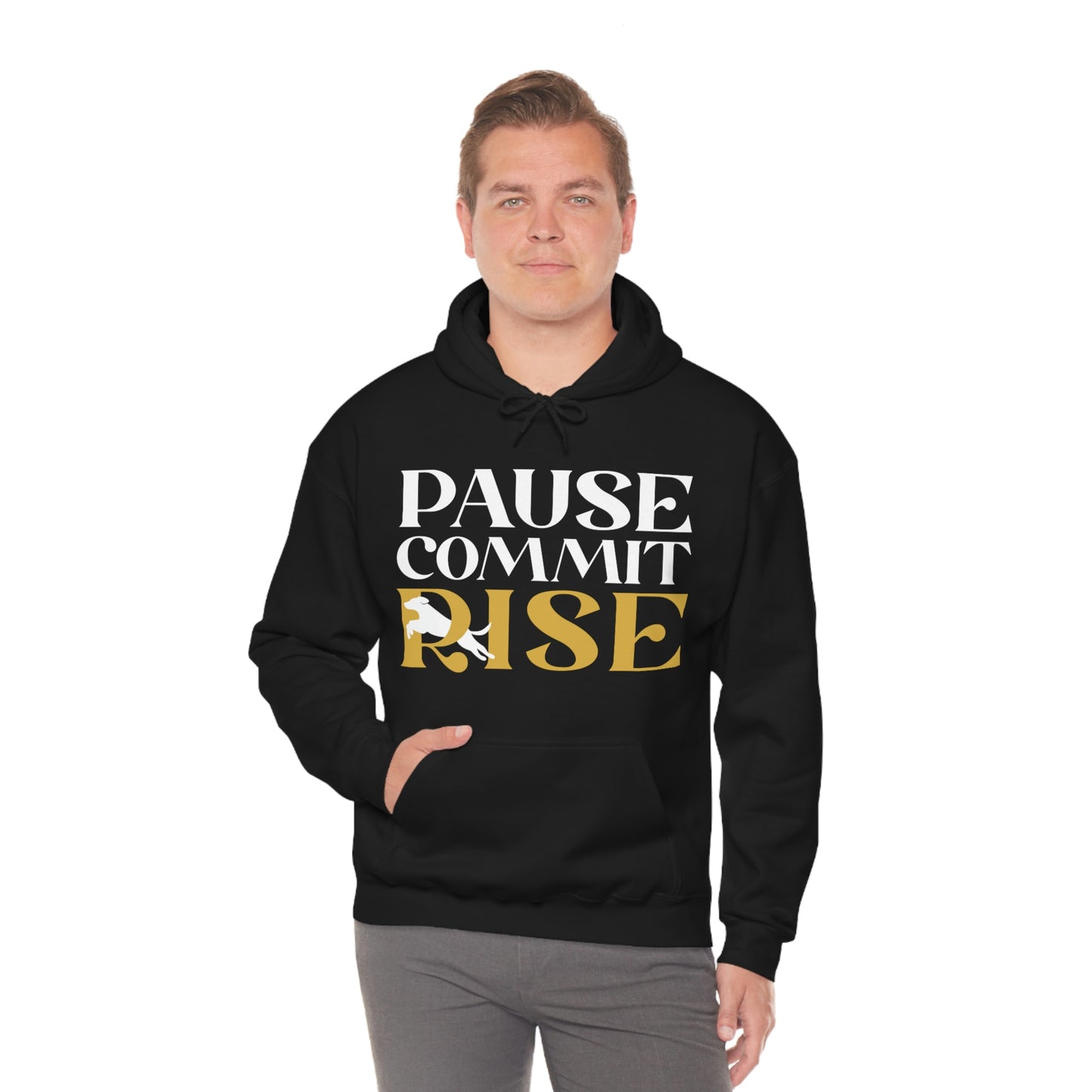 Pause Commit Rise Official Advanced Performance Canine Unisex Heavy Blend™ Hooded Sweatshirt