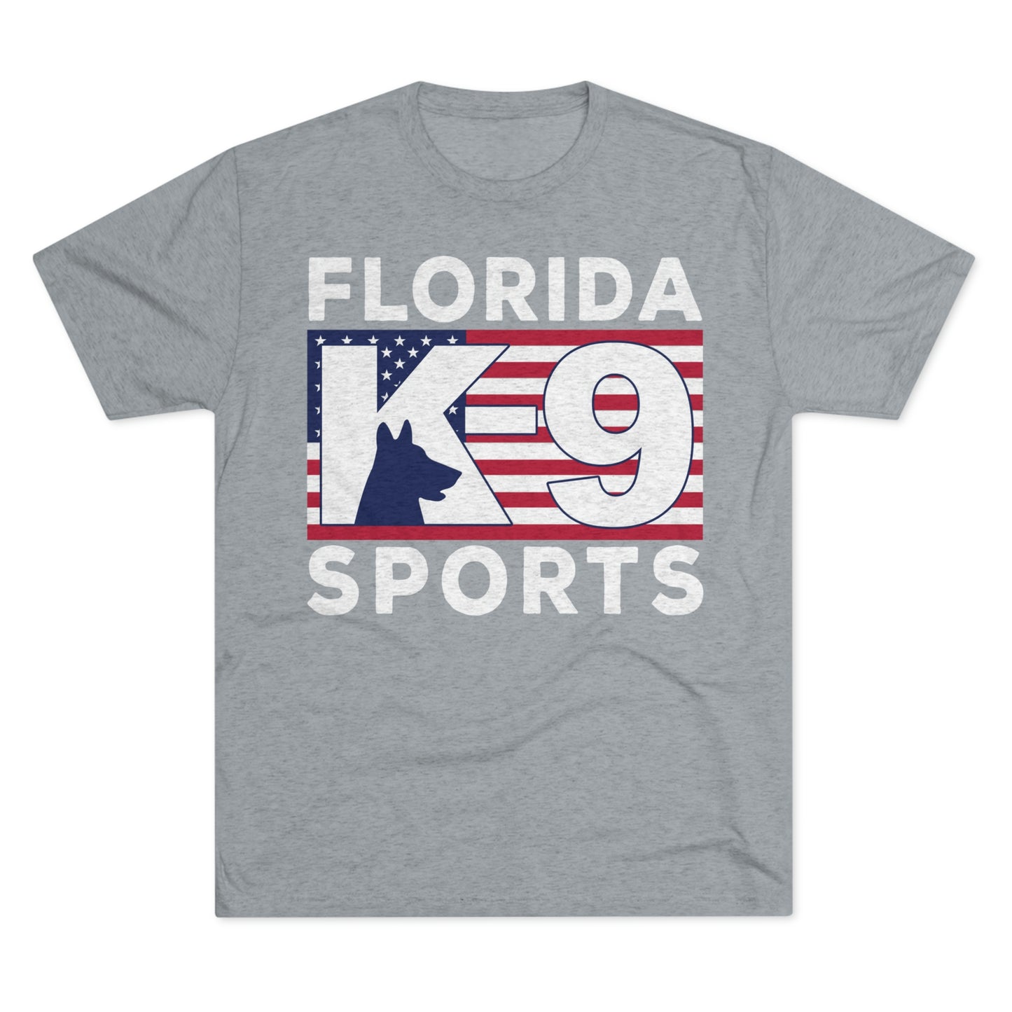 FL K9 Flag Full Front Tri-Blend Crew Tee
