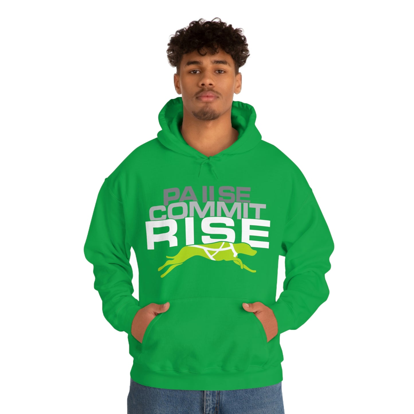 Pause Commit Rise Official Advanced Performance Canine Unisex Heavy Blend™ Hooded Sweatshirt