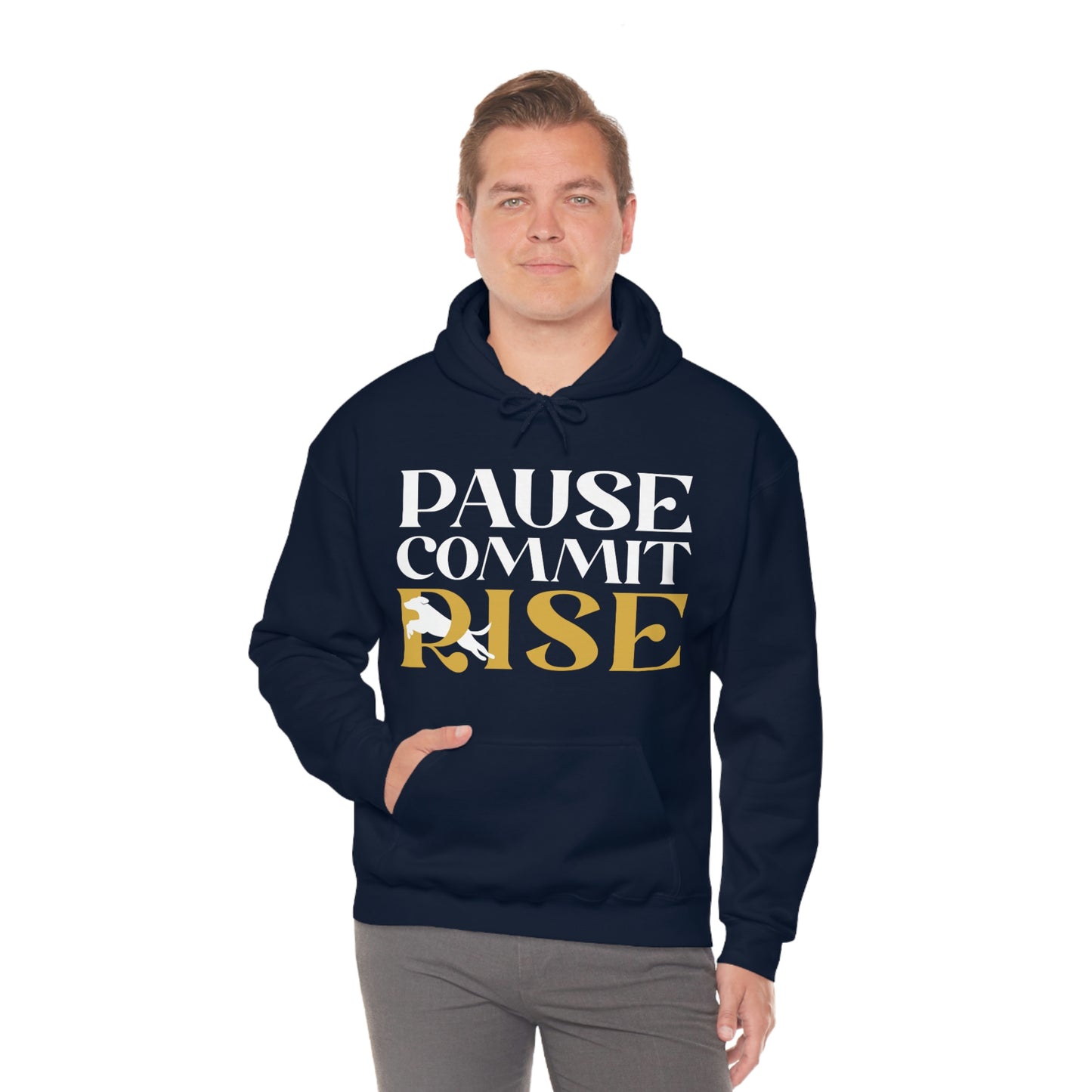 Pause Commit Rise Official Advanced Performance Canine Unisex Heavy Blend™ Hooded Sweatshirt