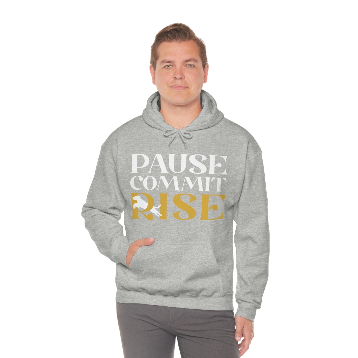 Pause Commit Rise Official Advanced Performance Canine Unisex Heavy Blend™ Hooded Sweatshirt