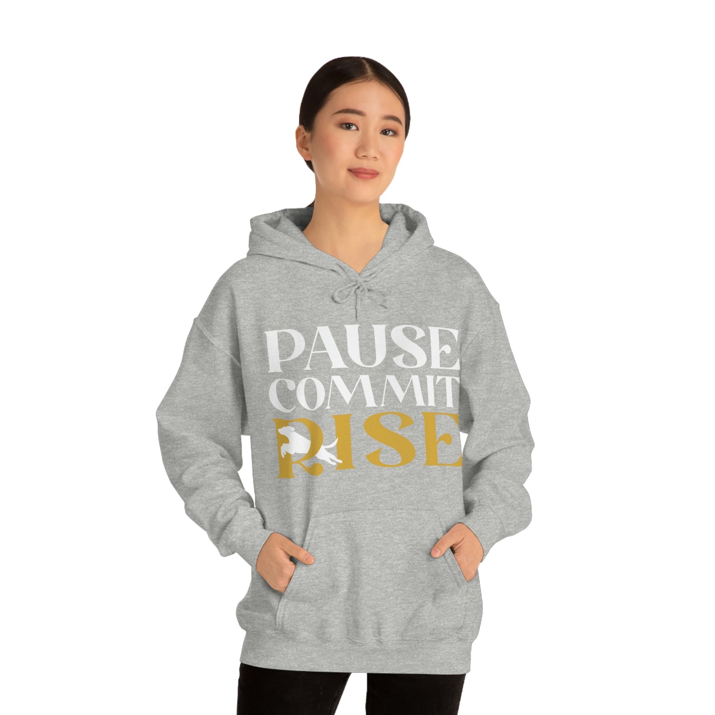 Pause Commit Rise Official Advanced Performance Canine Unisex Heavy Blend™ Hooded Sweatshirt