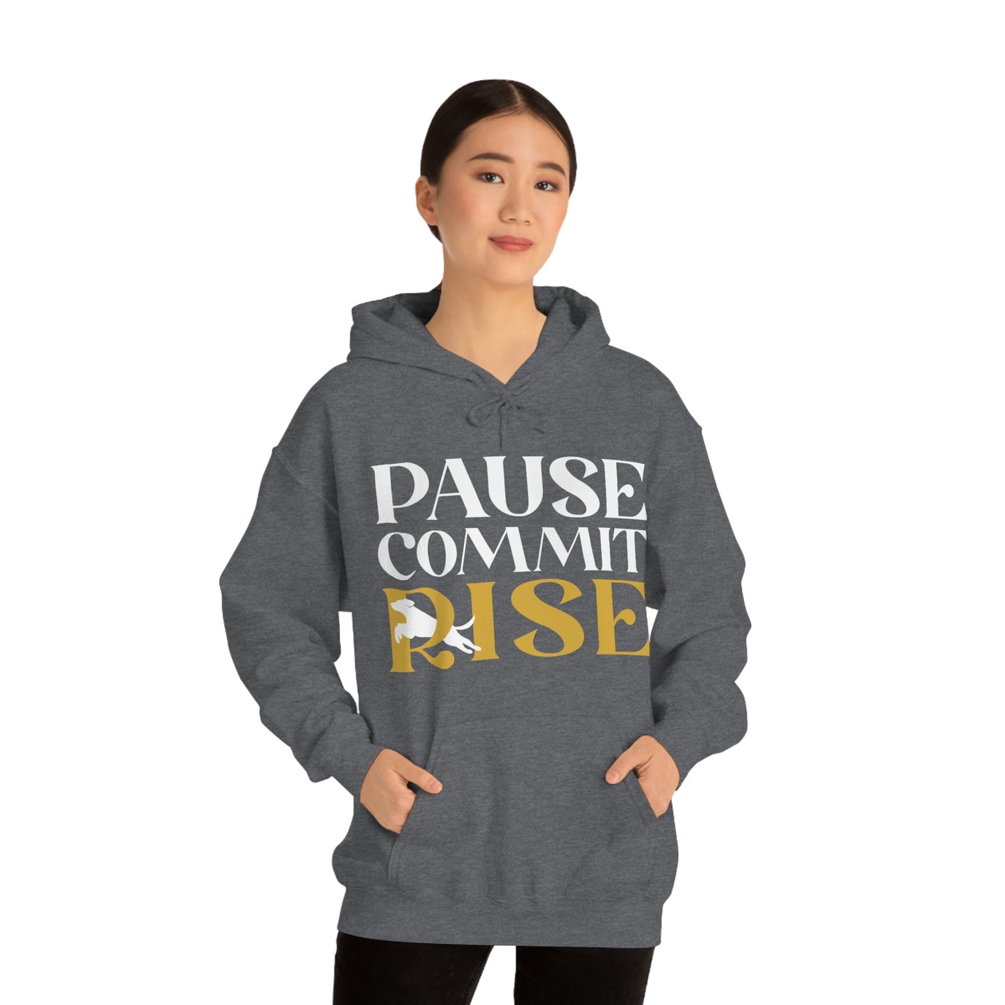 Pause Commit Rise Official Advanced Performance Canine Unisex Heavy Blend™ Hooded Sweatshirt