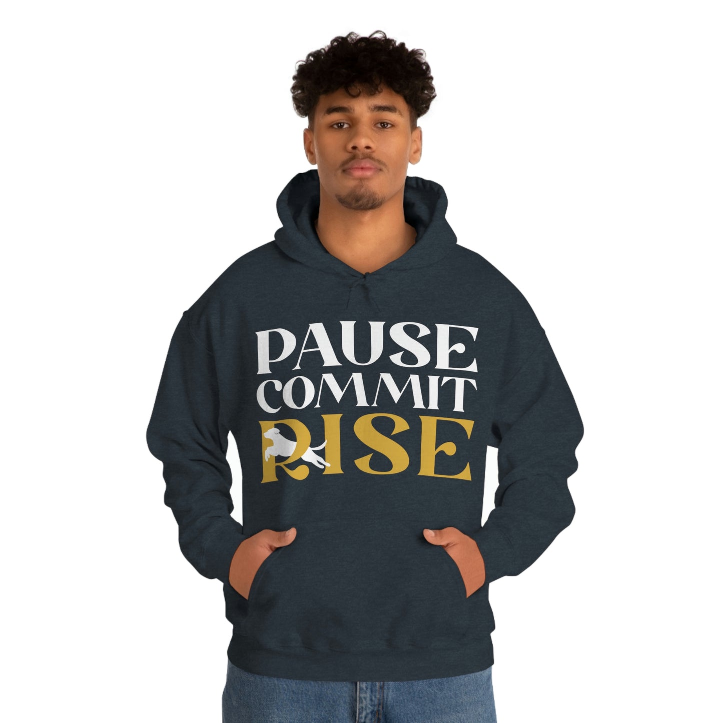 Pause Commit Rise Official Advanced Performance Canine Unisex Heavy Blend™ Hooded Sweatshirt