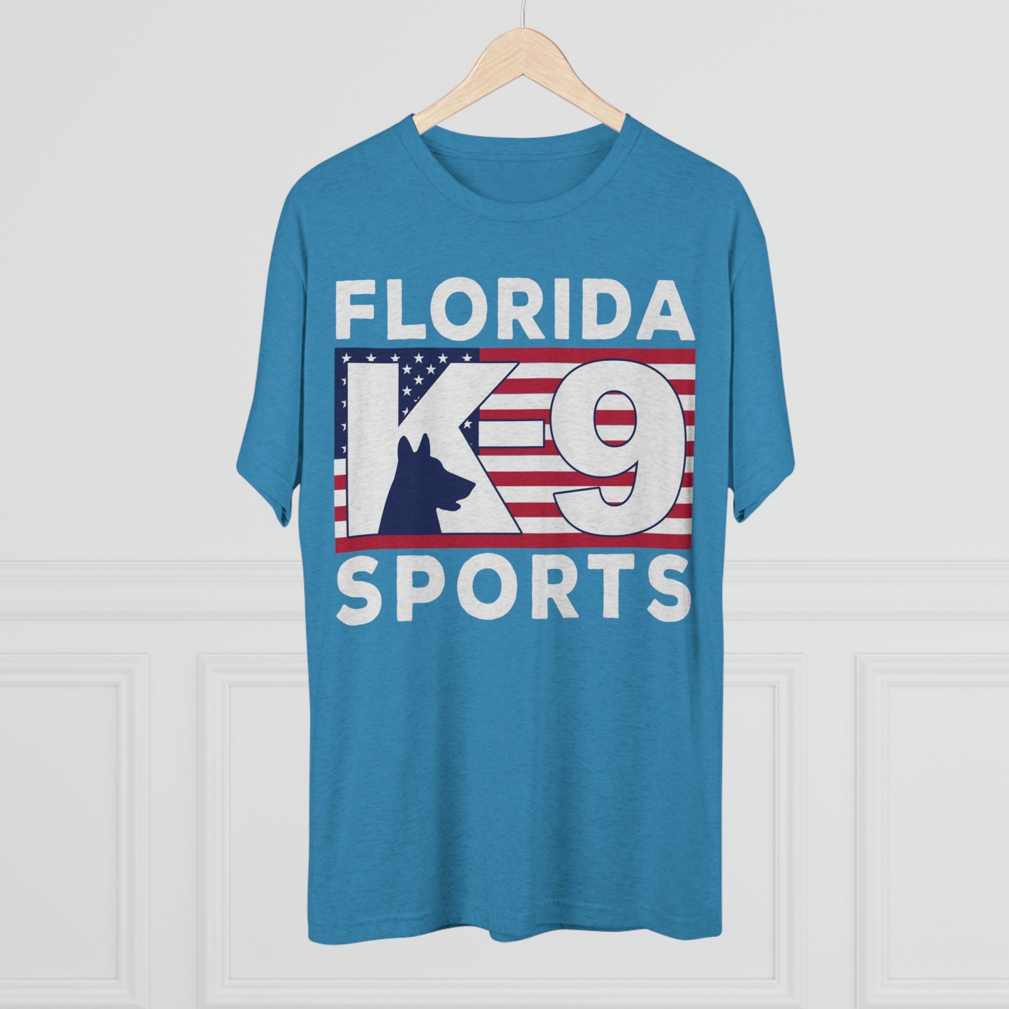 FL K9 Flag Full Front Tri-Blend Crew Tee