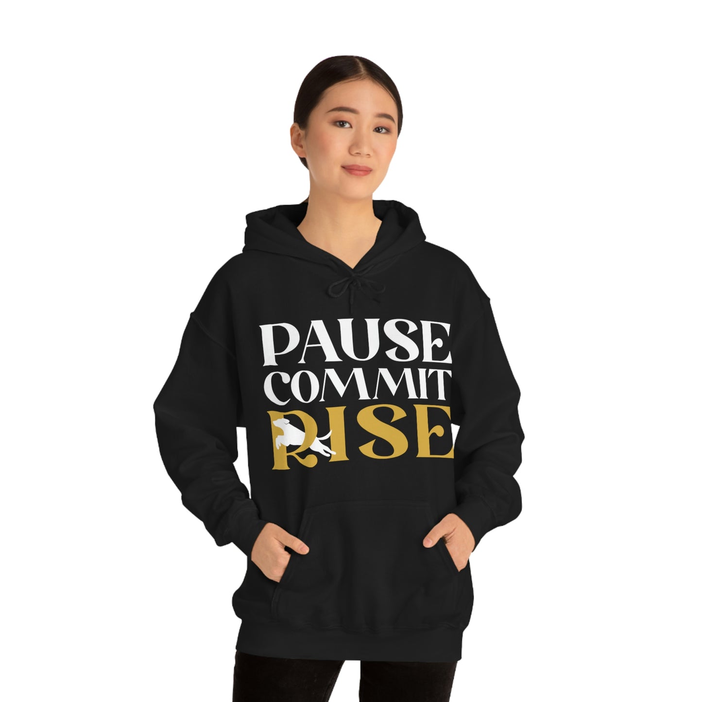 Pause Commit Rise Official Advanced Performance Canine Unisex Heavy Blend™ Hooded Sweatshirt