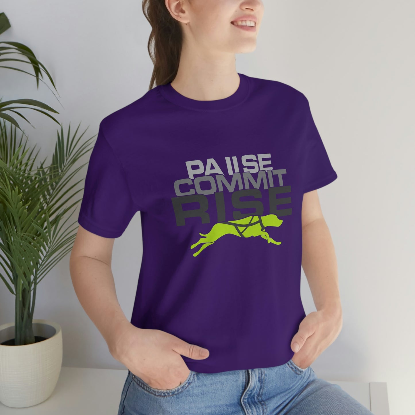 Pause Commit Rise Official Advanced Performance Canine Short Sleeve Tee