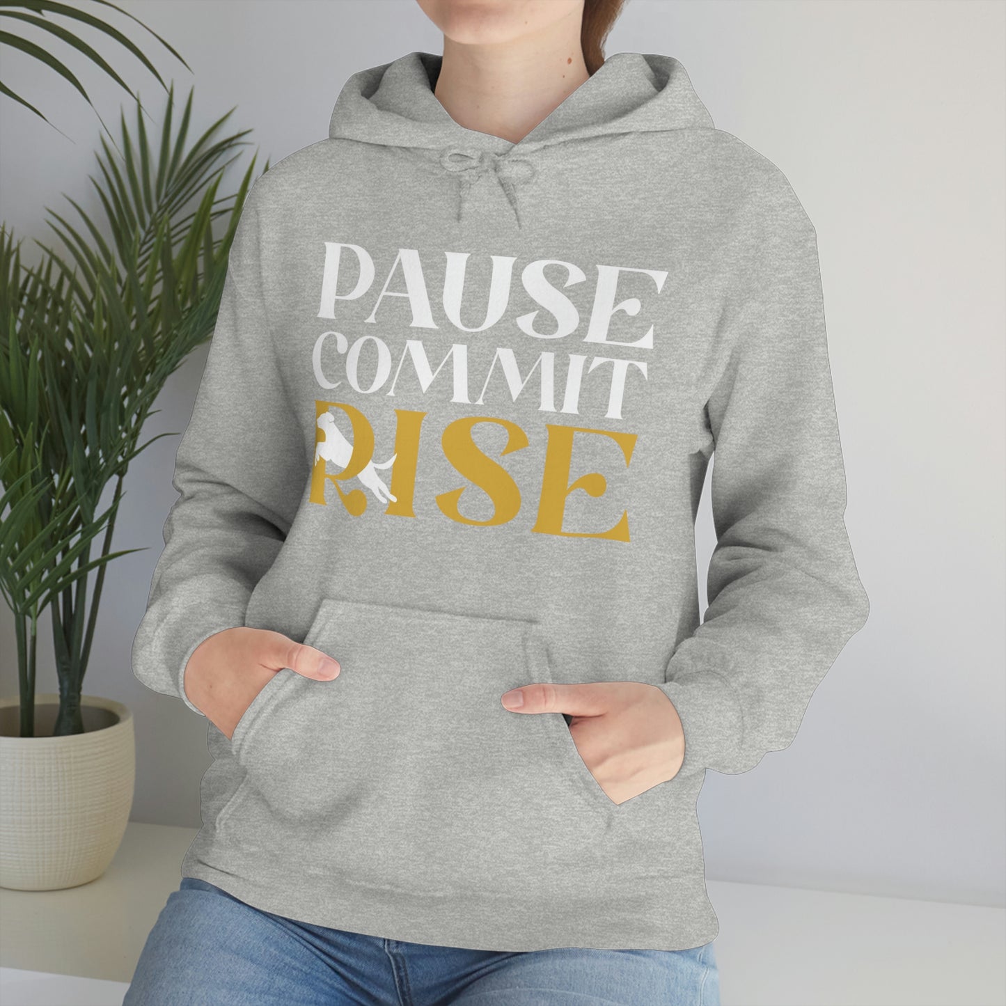 Pause Commit Rise Official Advanced Performance Canine Unisex Heavy Blend™ Hooded Sweatshirt