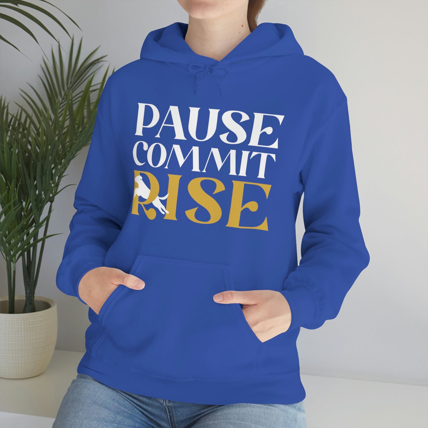 Pause Commit Rise Official Advanced Performance Canine Unisex Heavy Blend™ Hooded Sweatshirt
