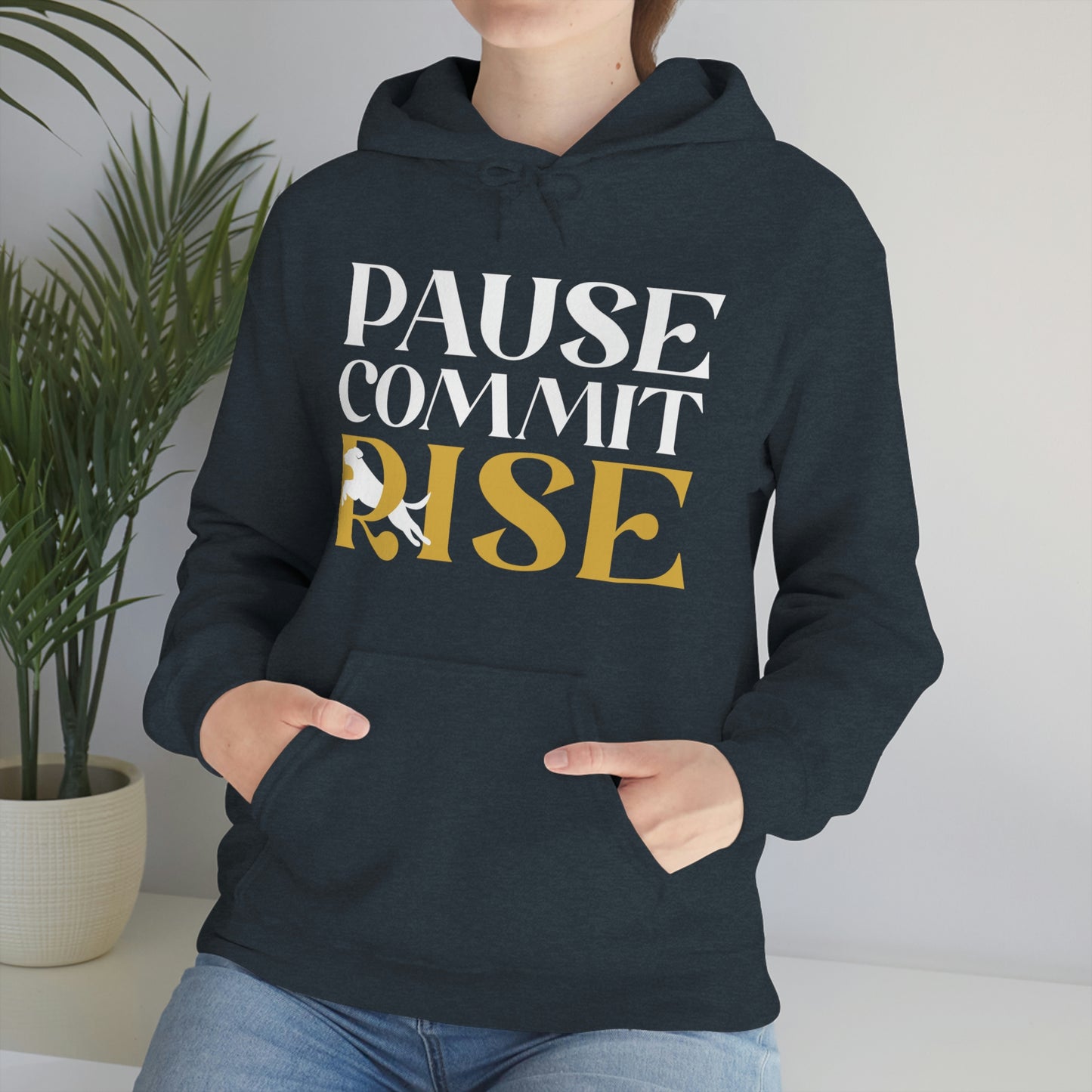 Pause Commit Rise Official Advanced Performance Canine Unisex Heavy Blend™ Hooded Sweatshirt