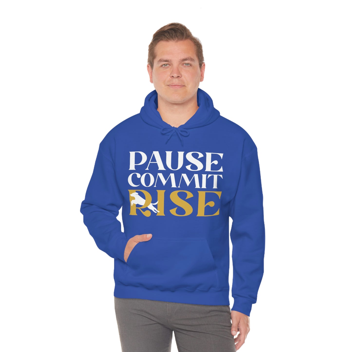Pause Commit Rise Official Advanced Performance Canine Unisex Heavy Blend™ Hooded Sweatshirt