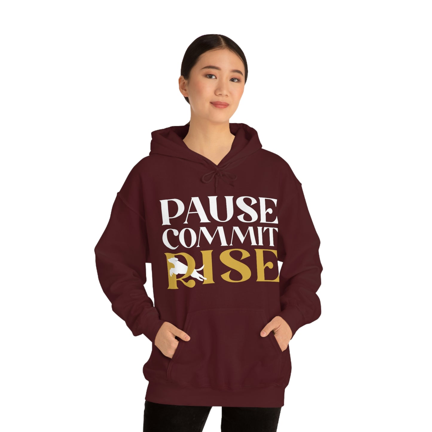 Pause Commit Rise Official Advanced Performance Canine Unisex Heavy Blend™ Hooded Sweatshirt