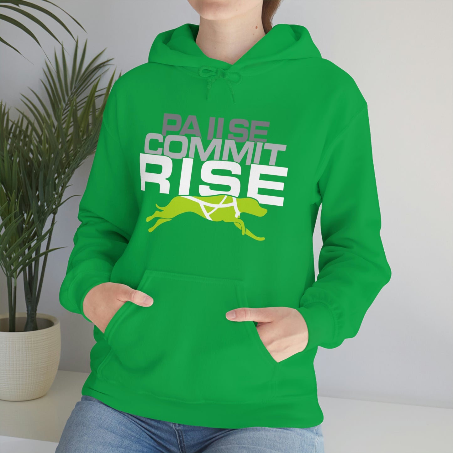 Pause Commit Rise Official Advanced Performance Canine Unisex Heavy Blend™ Hooded Sweatshirt