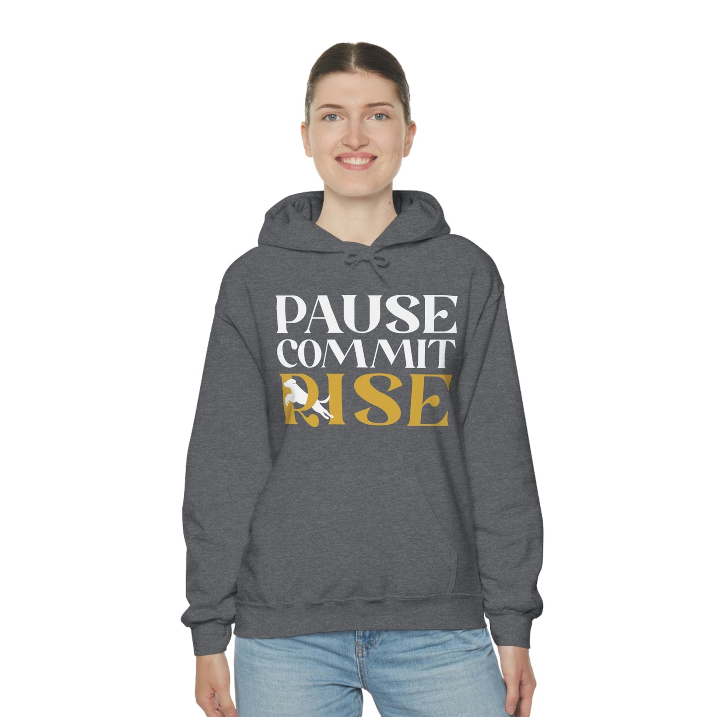 Pause Commit Rise Official Advanced Performance Canine Unisex Heavy Blend™ Hooded Sweatshirt