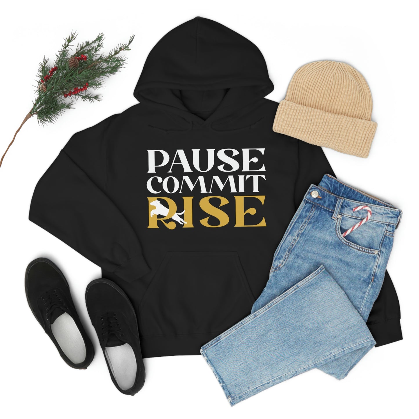 Pause Commit Rise Official Advanced Performance Canine Unisex Heavy Blend™ Hooded Sweatshirt