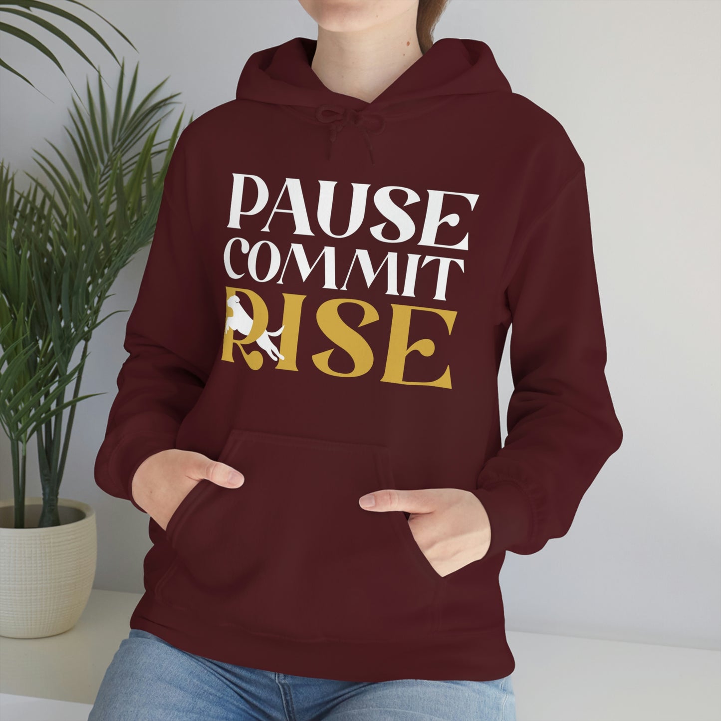 Pause Commit Rise Official Advanced Performance Canine Unisex Heavy Blend™ Hooded Sweatshirt