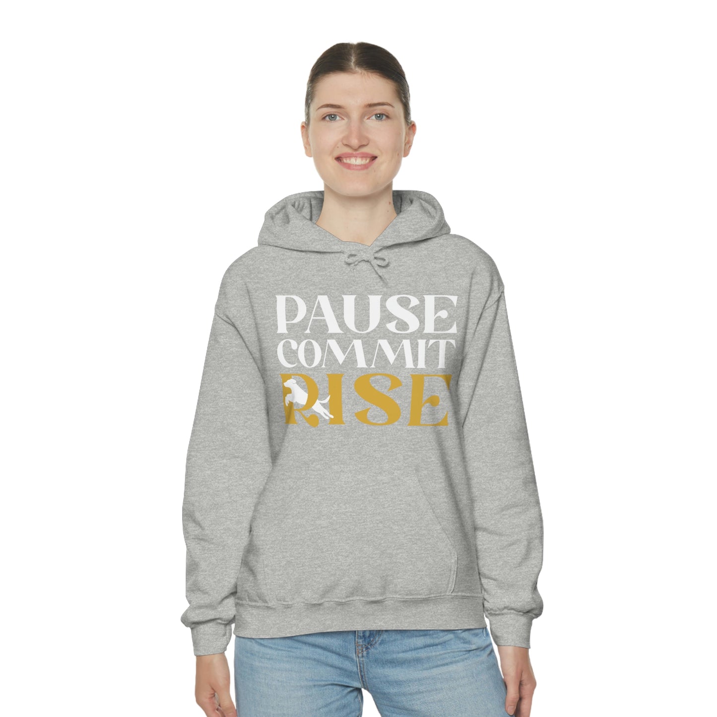 Pause Commit Rise Official Advanced Performance Canine Unisex Heavy Blend™ Hooded Sweatshirt