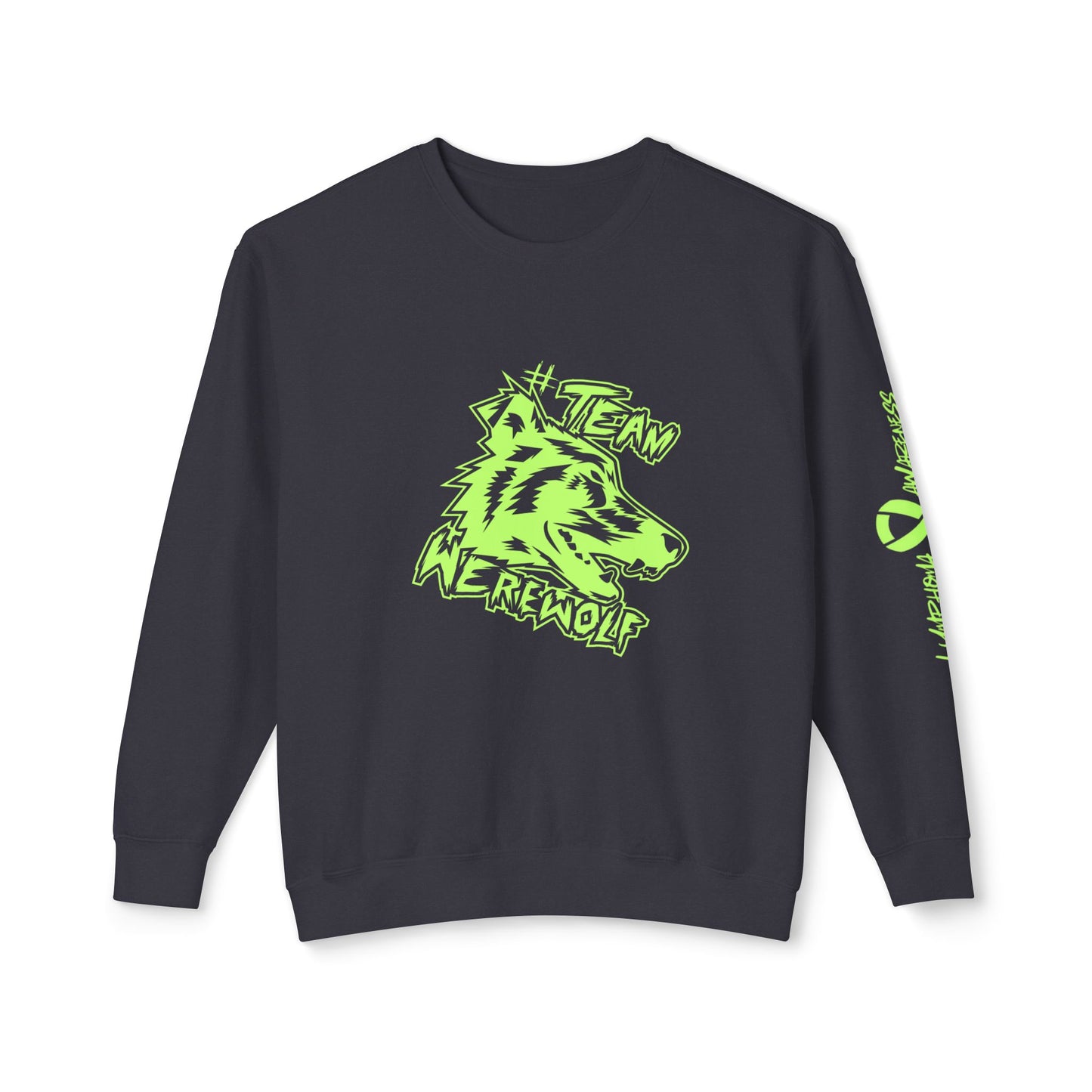 Team Werewolf Lymphoma Awareness Crewneck Sweatshirt