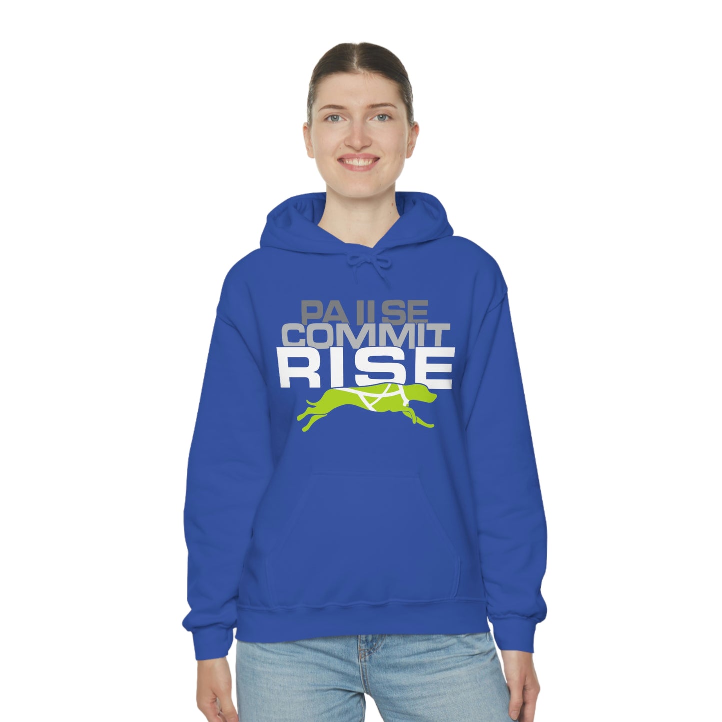 Pause Commit Rise Official Advanced Performance Canine Unisex Heavy Blend™ Hooded Sweatshirt