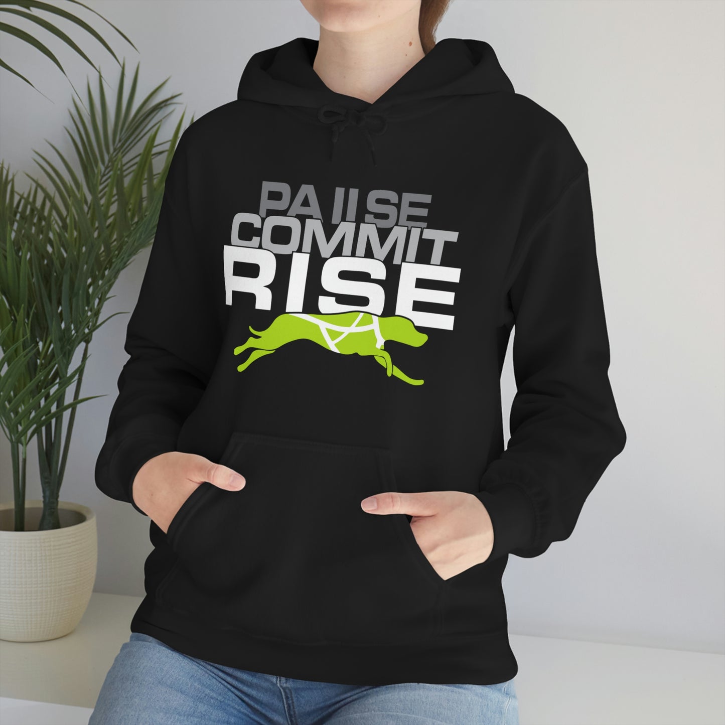 Pause Commit Rise Official Advanced Performance Canine Unisex Heavy Blend™ Hooded Sweatshirt