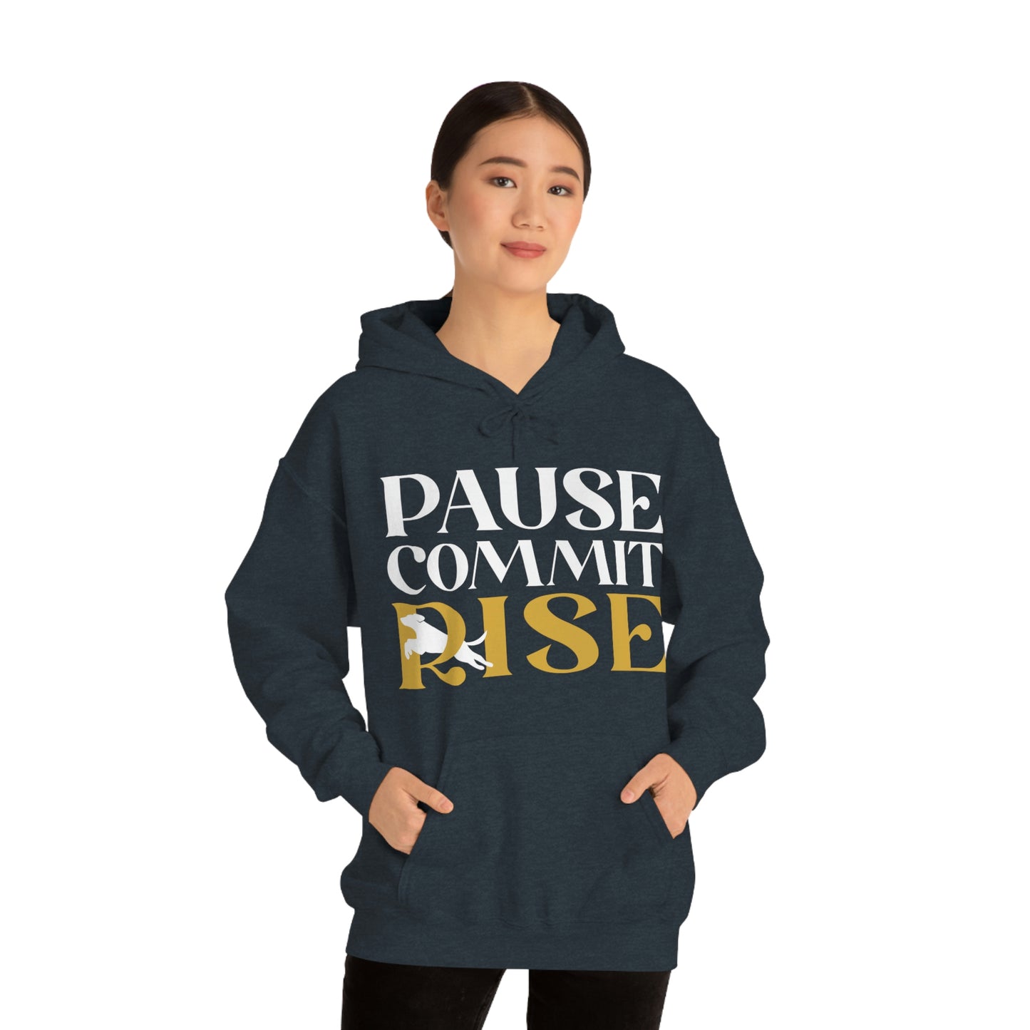 Pause Commit Rise Official Advanced Performance Canine Unisex Heavy Blend™ Hooded Sweatshirt