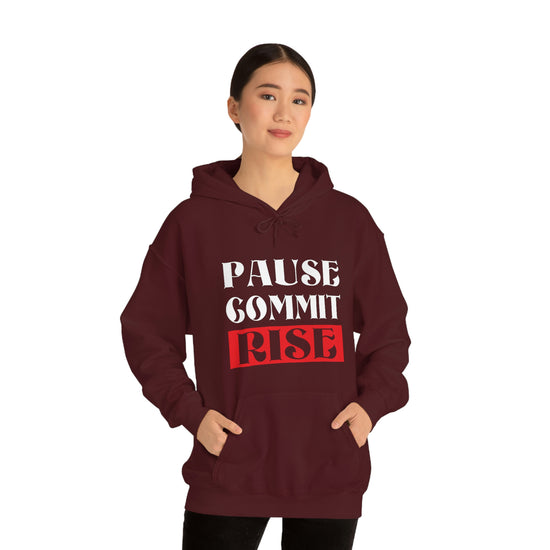 Pause Commit Rise Official Advanced Performance Unisex Heavy Blend™ Hooded Sweatshirt