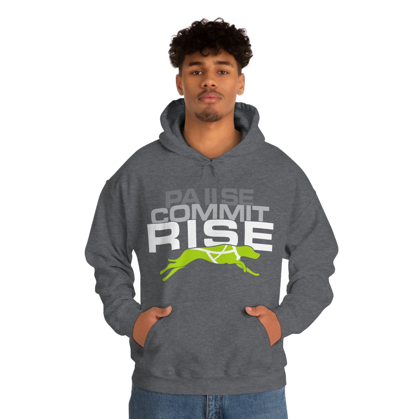 Pause Commit Rise Official Advanced Performance Canine Unisex Heavy Blend™ Hooded Sweatshirt