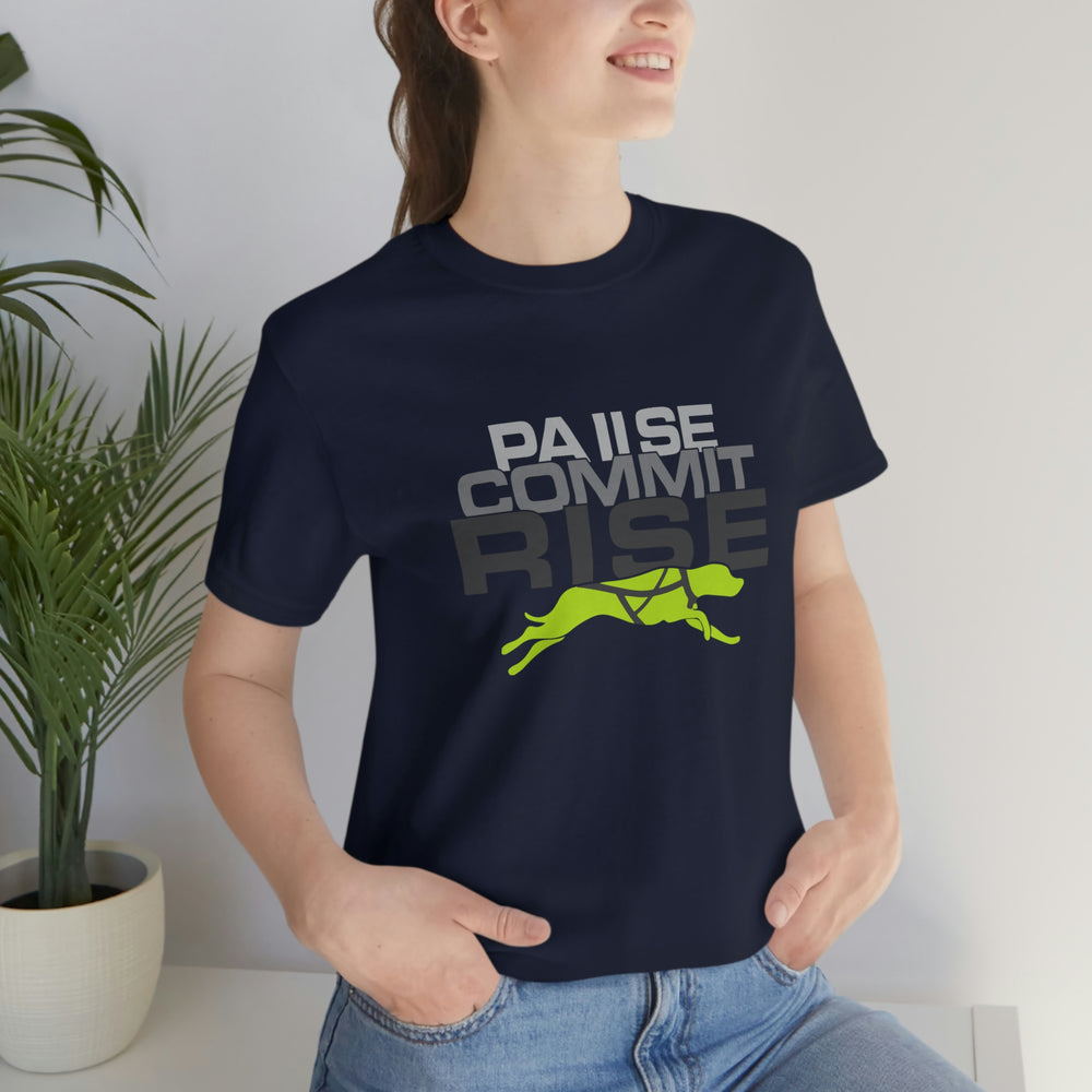 
                      
                        Pause Commit Rise Official Advanced Performance Canine Short Sleeve Tee
                      
                    