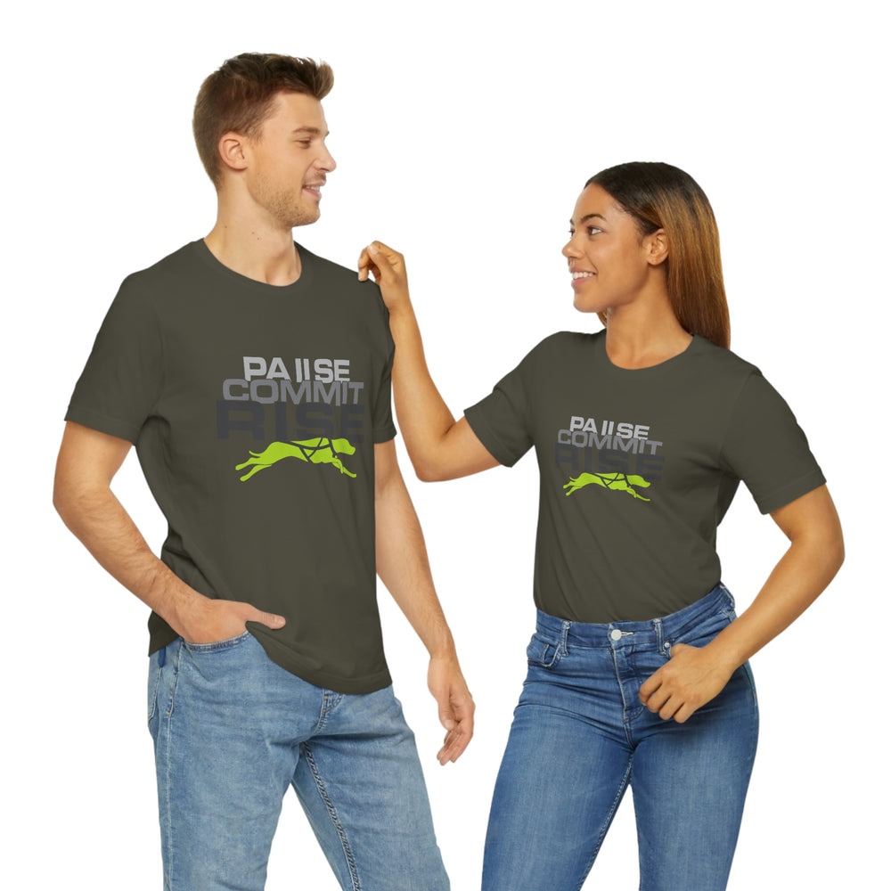 
                      
                        Pause Commit Rise Official Advanced Performance Canine Short Sleeve Tee
                      
                    