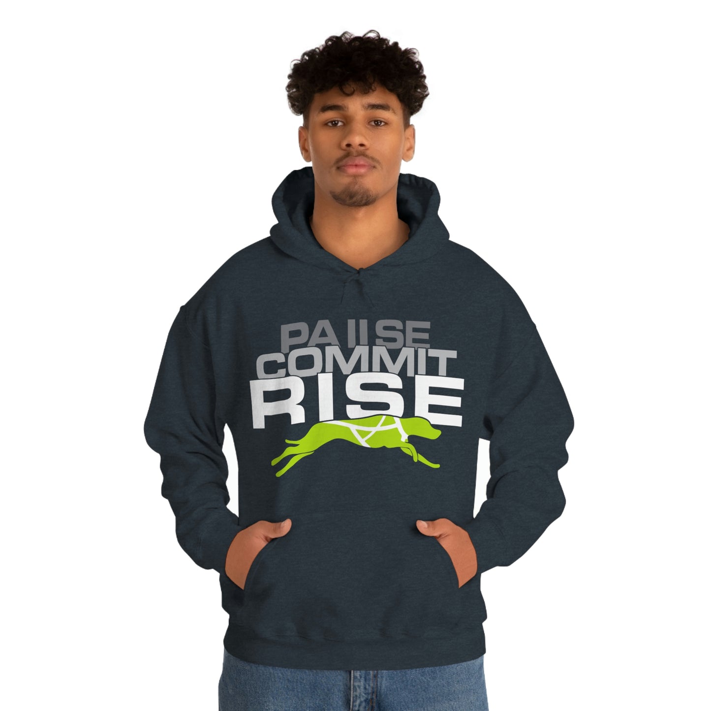 Pause Commit Rise Official Advanced Performance Canine Unisex Heavy Blend™ Hooded Sweatshirt