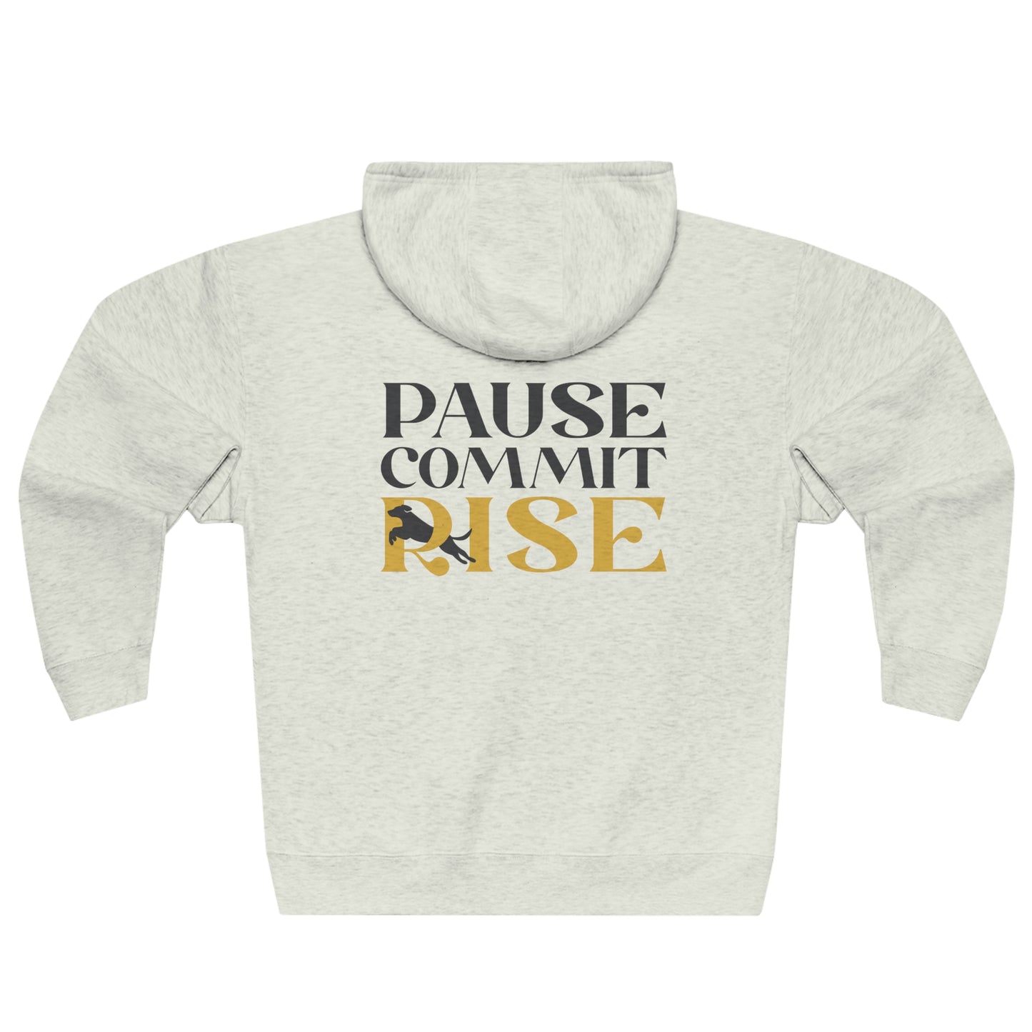 Pause Commit Rise Official Advanced Performance Canine Unisex Premium Full Zip Hoodie