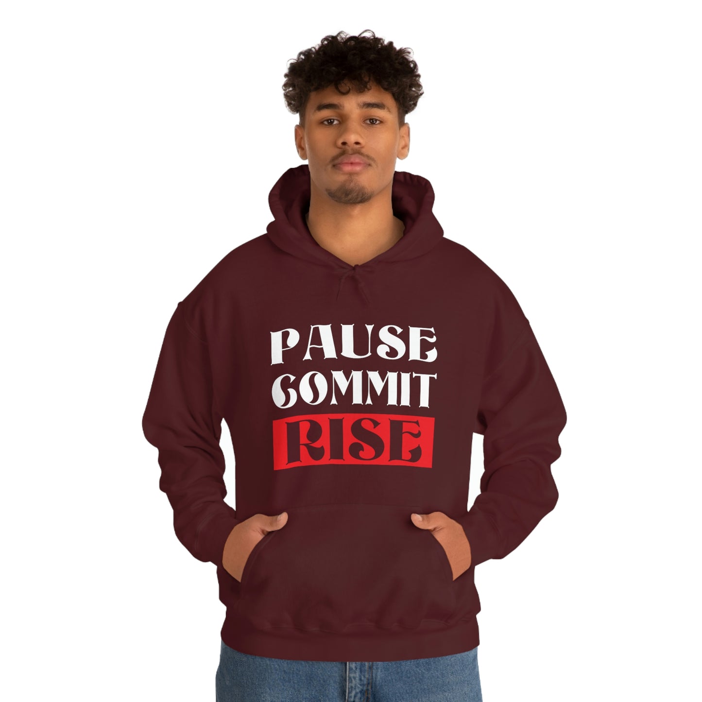 Pause Commit Rise Official Advanced Performance Unisex Heavy Blend™ Hooded Sweatshirt