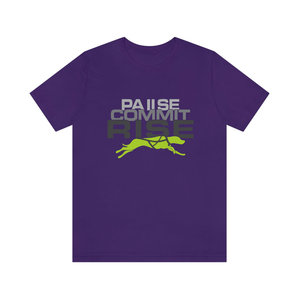 
                      
                        Pause Commit Rise Official Advanced Performance Canine Short Sleeve Tee
                      
                    