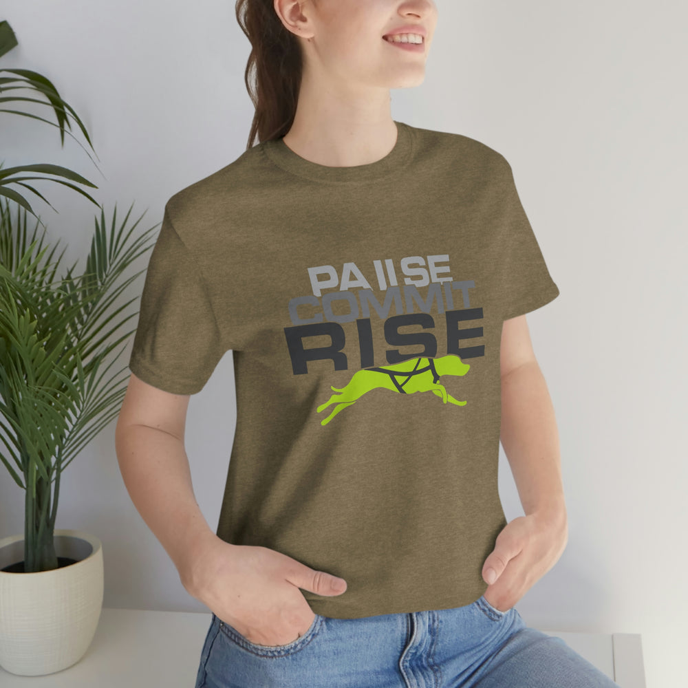 
                      
                        Pause Commit Rise Official Advanced Performance Canine Short Sleeve Tee
                      
                    