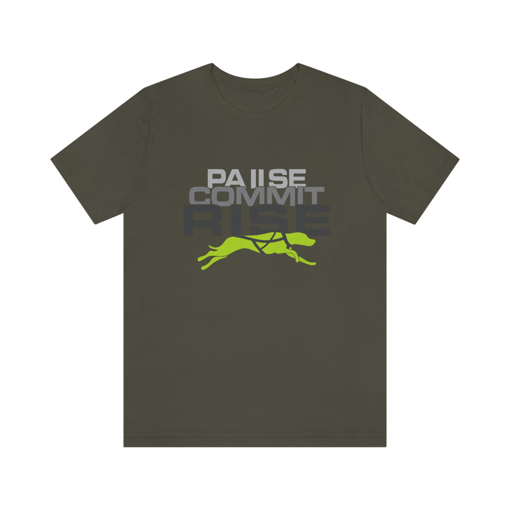 
                      
                        Pause Commit Rise Official Advanced Performance Canine Short Sleeve Tee
                      
                    
