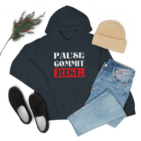 Pause Commit Rise Official Advanced Performance Unisex Heavy Blend™ Hooded Sweatshirt