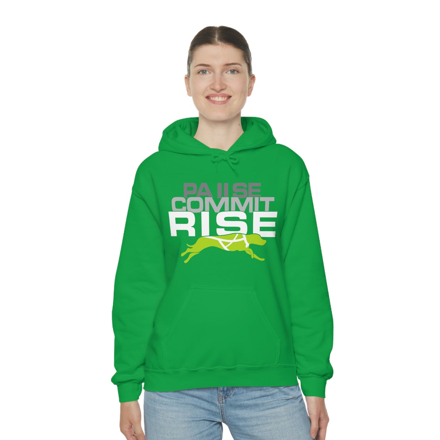 Pause Commit Rise Official Advanced Performance Canine Unisex Heavy Blend™ Hooded Sweatshirt