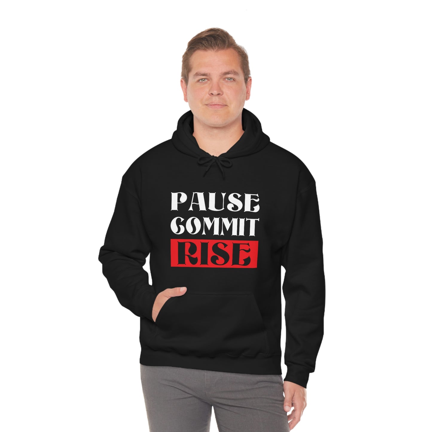 Pause Commit Rise Official Advanced Performance Unisex Heavy Blend™ Hooded Sweatshirt