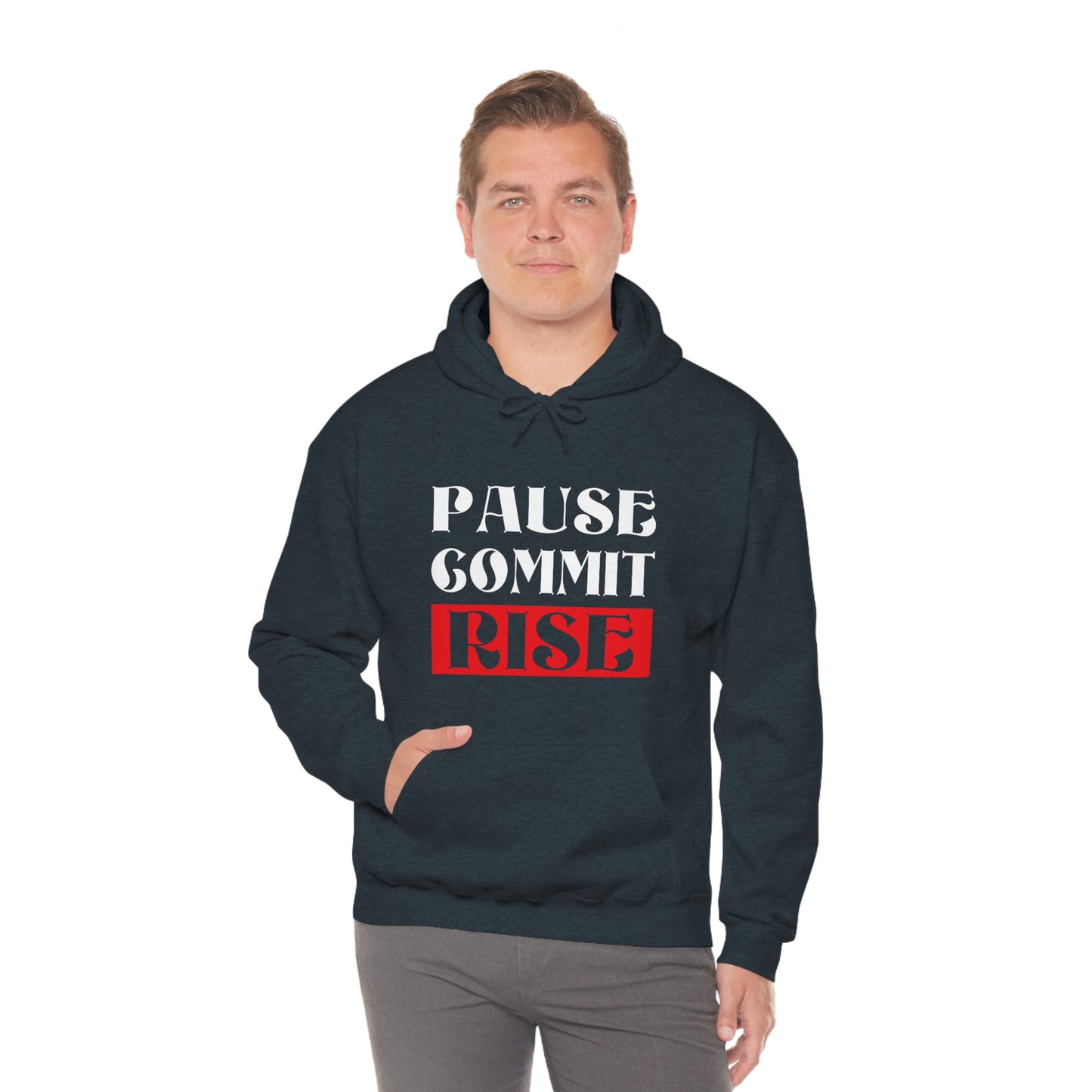 Pause Commit Rise Official Advanced Performance Unisex Heavy Blend™ Hooded Sweatshirt