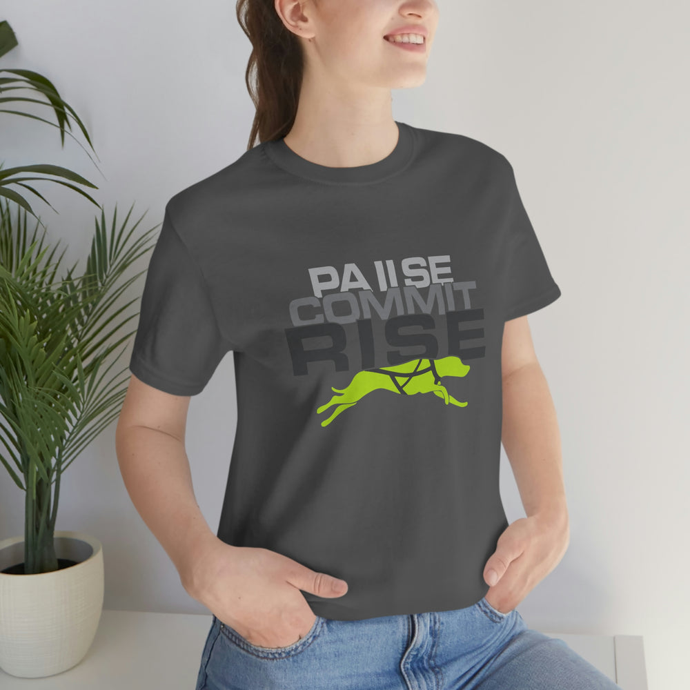 
                      
                        Pause Commit Rise Official Advanced Performance Canine Short Sleeve Tee
                      
                    