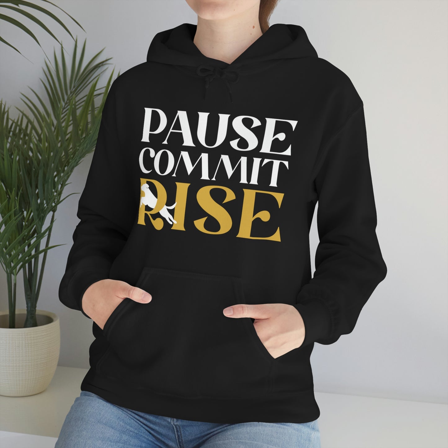 Pause Commit Rise Official Advanced Performance Canine Unisex Heavy Blend™ Hooded Sweatshirt